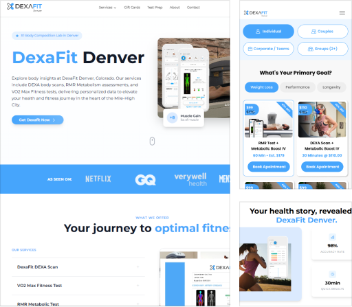 DexaFit Denver website preview