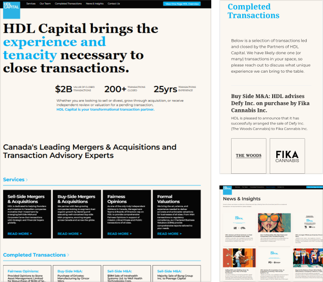 HDL Capital website preview